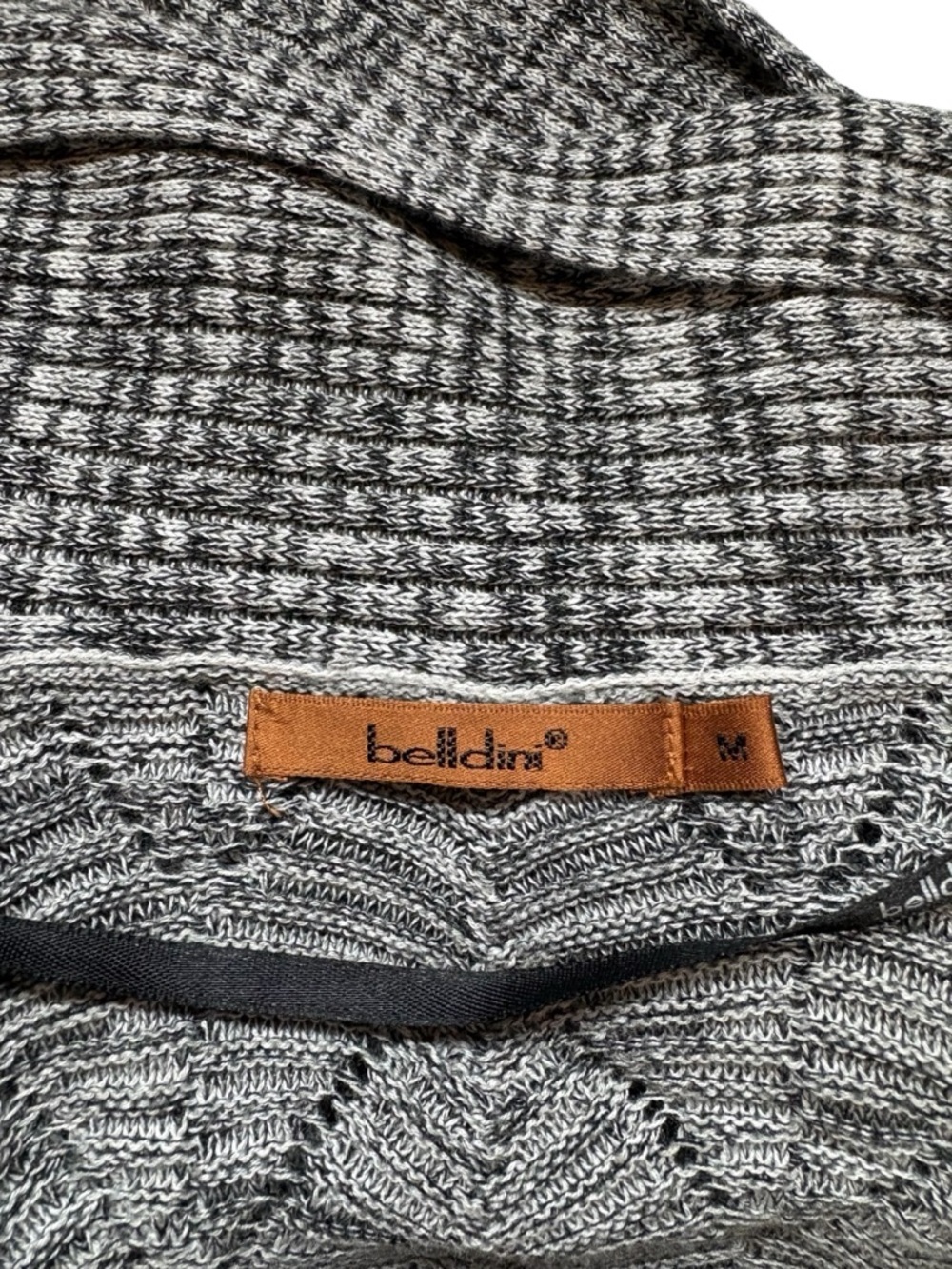 Belldini, Open Front Cotton Blend Cardigan Waterfall Drape Gray Women Medium - Picture 3 of 8